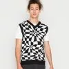 YOURTURN Distorted Check Vest Unisex - Trui - Black/White -YOURTURN WINKEL 4d3629648aaa4181ae015c59722586b8