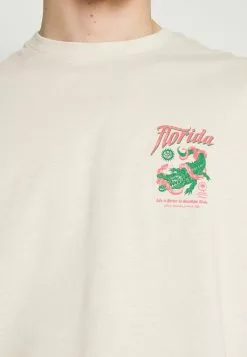 YOURTURN Crocodile Florida Graphic Tee Unisex- T-Shirt Print - Beige -YOURTURN WINKEL 510d732c54fd483d80197dc7ac092e9c