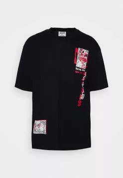 YOURTURN Licence Spierman Graphic - T-Shirt Print - Black