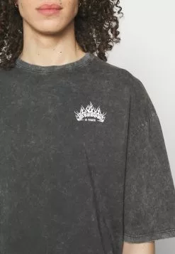 YOURTURN Skull Graphic Tee Unisex - T-Shirt Print - Mottled Black -YOURTURN WINKEL 68c8779b8a18425b8935c578b5aa33b5