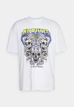 YOURTURN Rule Skull Graphic Tee Unisex - T-Shirt Print - White -YOURTURN WINKEL 68ce6e2ef5464ff5af39c9b482f98a1a