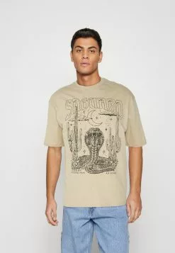 YOURTURN Unisex - T-Shirt Print - Tan