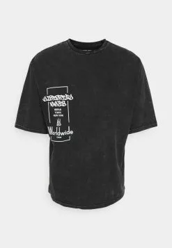 YOURTURN Print Wash Unisex - T-Shirt Print - Black