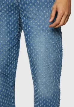 Phluid Project X Yourturn - Heavily Distressed - Relaxed Fit Jeans - Blue Denim -YOURTURN WINKEL a0070dfe3b3040e2bbfb1907bb222cd6