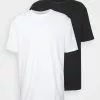 YOURTURN 2 Pack Unisex - T-Shirt Basic - Black/White