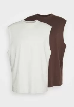 YOURTURN Unisex 2 Pack - Top - Light Grey/Brown -YOURTURN WINKEL b4a185206552426fb7c0ed2c990e63df