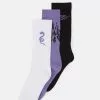YOURTURN 3 Pack - Sokken - Black/Purple /Off-White -YOURTURN WINKEL b83332a3c39743f8916532c4ff098816