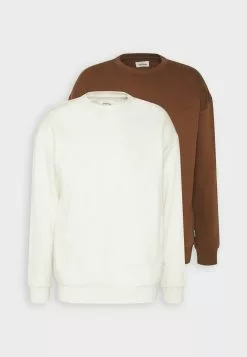 YOURTURN Unisex 2 Pack - Sweater - Dark Brown/Off-White -YOURTURN WINKEL db8e5dd458f4415695ecd8f474fd5ba3